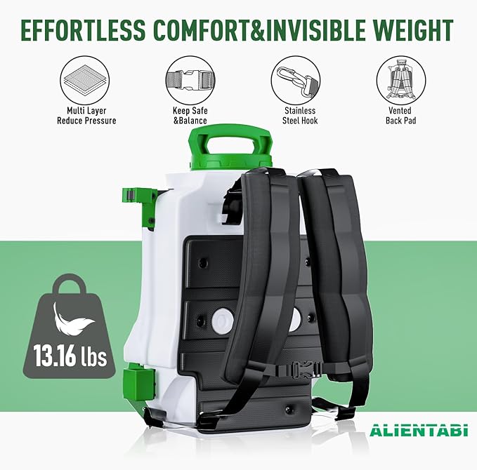 Battery Backpack Sprayer, Battery Powered Backpack Sprayer 36/65 PSI for Low Budget in Lawn and Garden 4GL for Watering