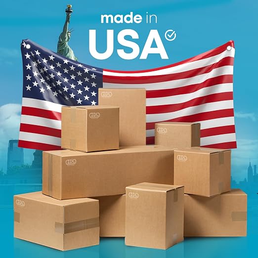 Medium Moving & Shipping Boxes 16" x 8" x 8" (5-Pack) - Extra Strength 200 lb vs Regular - USA-Made Corrugated Strong Cardboard Boxes Moving and Delivering - Square Cartons Box by IDL Packaging, brown