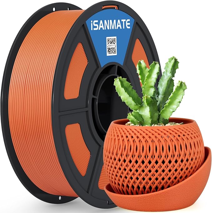 iSANMATE 3D Printer Filament ASA Terracotta 1KG, UV & Weather Resistant ASA Filament Perfect for Outdoor Functional Parts,for Bambu Lab 3D Printers,AMS,AMSLite, 1kg Spool (2.2lbs)