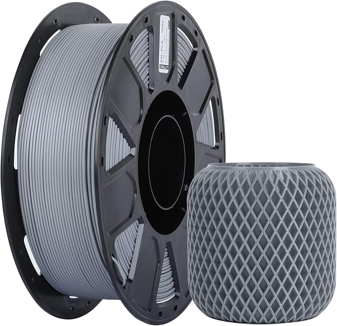 Creality PLA Filament 1.75mm, Tough and Durable 3D Printer Filament with +/-0.02mm Accuracy, Smooth Printing 1KG Spool, Grey