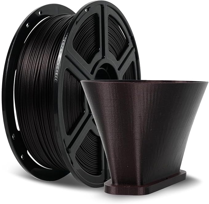 FLASHFORGE Carbon Fiber PLA Filament 1.75mm Marsala, Reinforced 3D Printer Filament 1kg, Lightweight & High-Strength PLA-CF Filament, Strong & Easy to Print