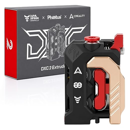 Creality Official DXC2 Extruder, K2/K2 Pro/K2 Plus Extruder Upgrade with Magnetic Snap-On 1s Tool-Free Access, DLC Filament Cutter & Dual-Gear Precision Drive for Creality K2 Series 3D Printer