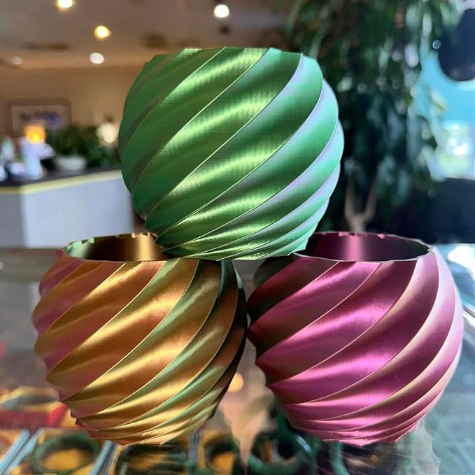 Kingroon Tricolor PLA Filament, Dualcolor Silk PLA Filament, Multicolor 3D Printer Filament, 1.75 mm, Dimensional Accuracy +/- 0.03 mm, 16kg Spool(35.2lbs) 16 Rolls, 16 Different Multicolor Filaments