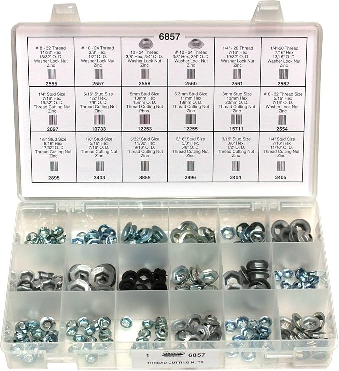 Auveco # 6857 Thread Cutting Nut Quik-Select Kit. Assortment. Qty 1.
