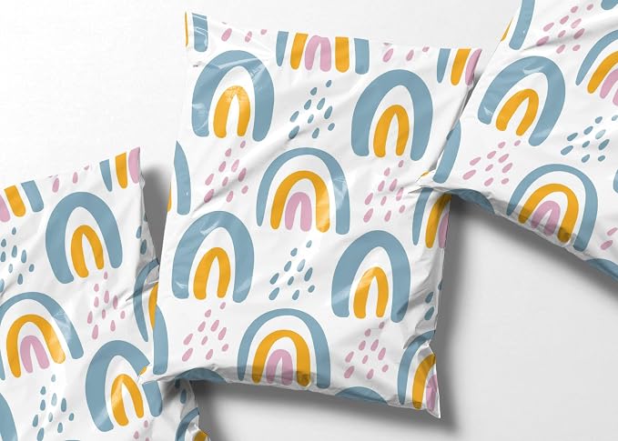 10x13 Poly Mailers – Boho Variety Pack – Waterproof, Tear-Resistant Shipping Bags with Adhesive Seal – 100 Pack – Package Mint