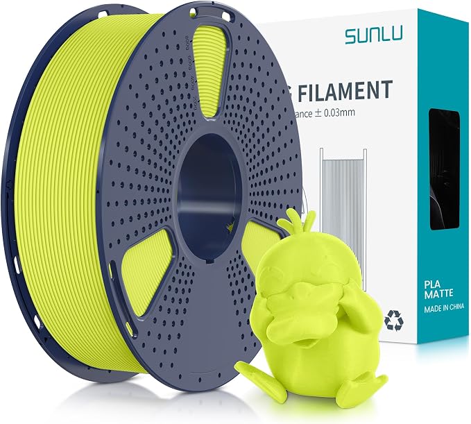 SUNLU PLA Matte 3D Printer Filament 1.75mm, PLA Filament 1kg Spool (2.2lbs), Dimensional Accuracy +/- 0.02mm, Matte Sprout Green PLA