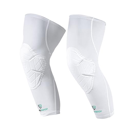 Knee Pads | Compression Sleeve Joint Protection | Shock Absorbing Technology | Men Women Kids, White, Size S