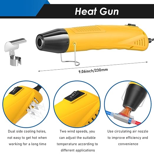 532Pcs Heat Gun for Shrink Tubing, Solder Seal Wire Connectors & Heat Shrink Tubing Kit, 26-6 AWG Waterproof Heat Shrink Wire Connectors with Mini Heat Gun for Marine Electrical