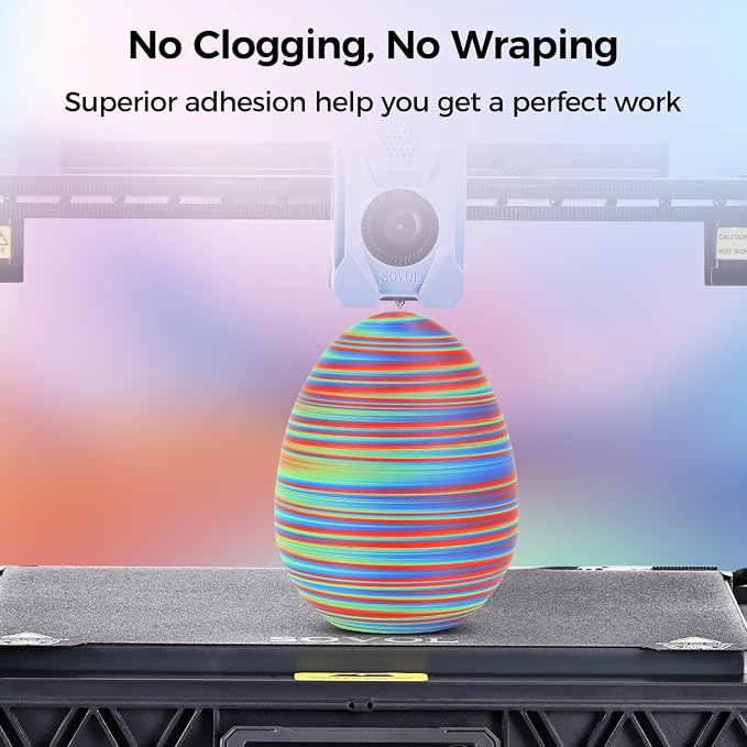 Sovol Matte PLA Filament Rotated Tri Color Co-Extrusion 1.75mm, Fast Change 3D Printer Filament 1kg/ 2.2lbs, Matte Red Green Blue 3 in 1 Coextrusion PLA Material +/-0.03mm