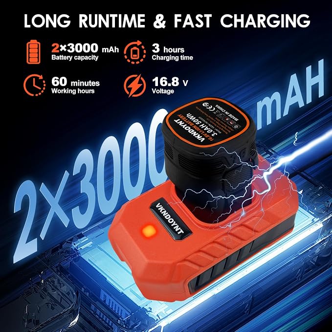 Brushless Small Sander with 36PCS Sandpapers, 2 Variable Speed Cordless Sander (0-500/0-3000 RPM), 2Pcs 3.0Ah Batteries, Mini Compact Electric Sander for Wood, Metal, Paint Removal, and DIY Projects