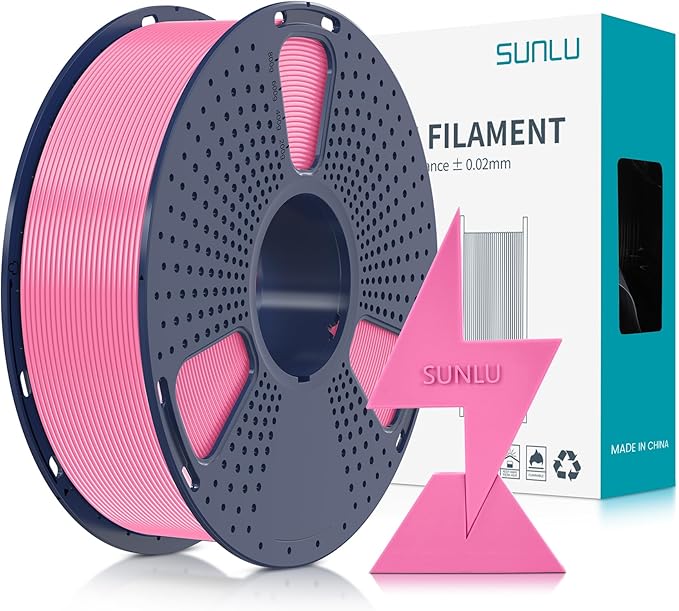 SUNLU High Speed PLA Filament 1.75mm, 1KG Pink | 30mm/s - 600mm/s Print Range, High Speed 3D Printer Filament, Fast Printing, Neatly Wound, Dimensional Accuracy +/- 0.02mm