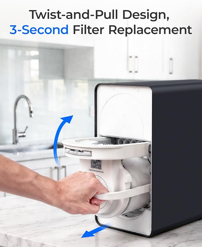 Waterdrop D6RF Filter, Replacement for D6 RO System, 1-Year Lifetime | 6-Stage Filtration, Under-Sink Reverse Osmosis Water Filter Replacement, Long Lifespan, High Capacity, Easy Replacement