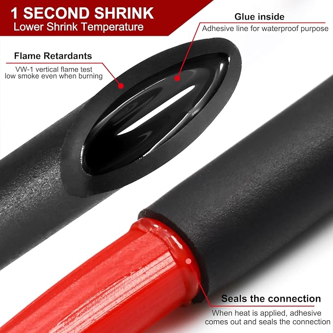Chanzon 3:1 Ratio 1-1/4" (30mm) Heat Shrink Tubing - Marine Grade Waterproof Adhesive Lined - 4Ft Roll (1.22M Total Length) Clear/Transparent Polyolefin Sleeving Wrap Shrinking 3 to 1 Ratio 1pcs