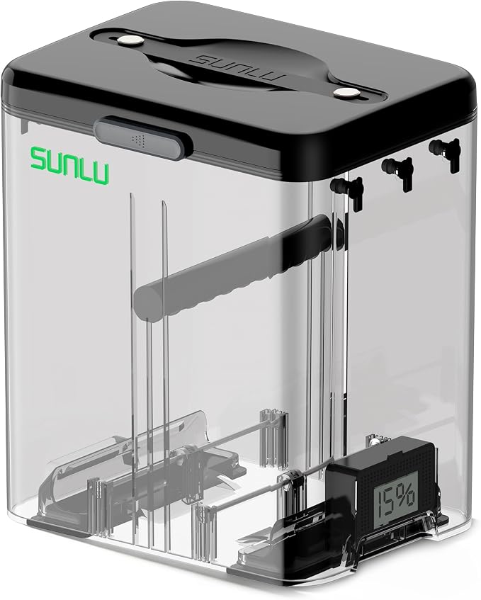 SUNLU Filament Dry Box - 3KG Filament Storage Box for 3D Printer Filament Sealing and Protection, SUNLU SP2 Box with PTFE Tube, Compatible with PLA, PETG, ABS, TPU, PA Nylon, PVB 1.75mm 2.85mm