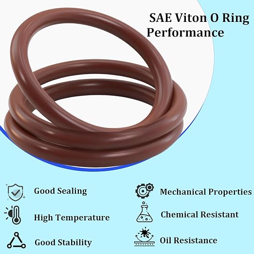396 PCS SAE FKM Viton O Ring Assortment Kit, 30 Sizes Viton O-Ring Kit, Shore 75A Durometer, Metric O Ring Kit for Cylinders, Hydraulic, Automotive, Engine and Plumbing Repair
