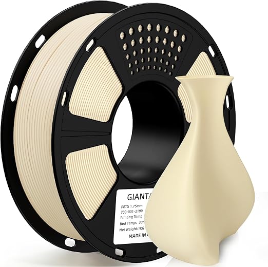 GIANTARM PLA Filament,Beige 3D Printer Filament 1Kg(2.2lbs) Spool,1.75mm Dimension Accuracy +/- 0.03mm,Fit Most FDM 3D Printers