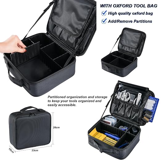 124Pcs 3D Printing Accessory Tools with Tool Bag for Remove/Trim and Finish 3D Print Includes Deburring Tool, Nozzle Cleaning, Removal Scrapers, Finishing Tools,etc.
