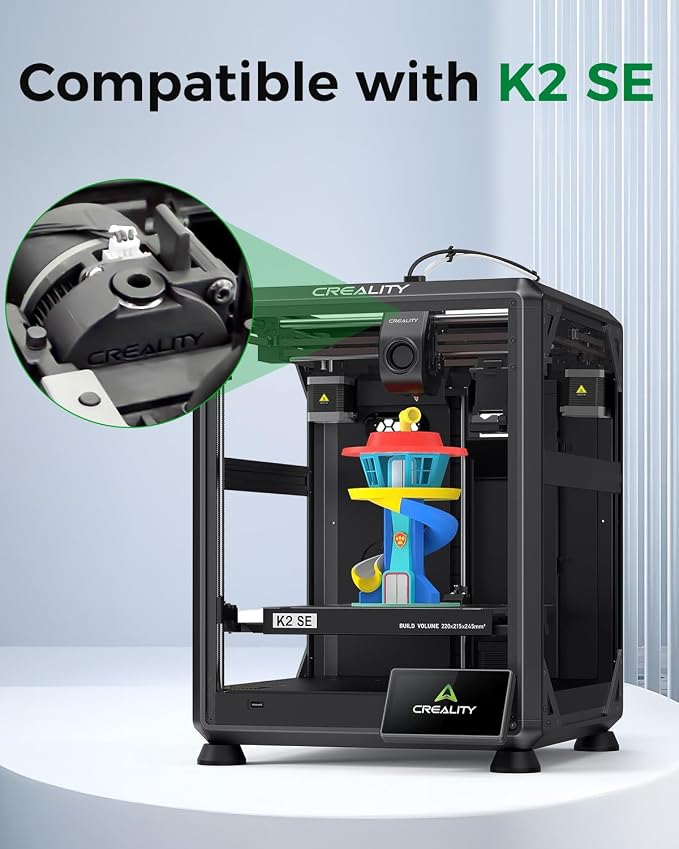 Creality Official K2 SE Extruder Kit, Built-in Filament Break Sensor and Filament Cutter, Dual Gears for Smooth Feeding, Force Up to 80N, for 3D Printer K2 SE Combo