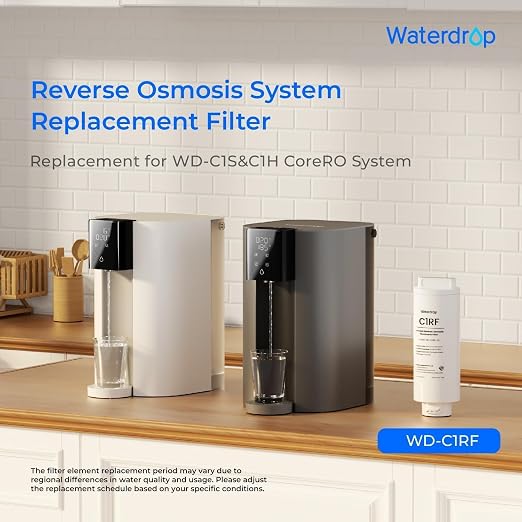 Waterdrop C1RF Filter, Replacement for C1S/C1H RO System, 12-Month Lifetime | Countertop Reverse Osmosis Filter, Enhanced Filtration, Long Filter Lifespan, Easy and Quick Filter Replacement