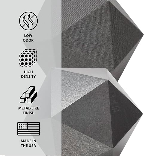 Protopasta Stainless Steel Filled PLA 3D Printer Filament | ProtoPlant Metal-Filled PLA Plastic Printer Filament with 60% Steel | Polish & Patina Friendly Metal Composite Filament | 2kg Metallic Spool