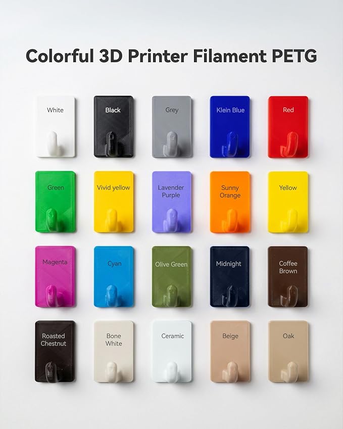 SUNLU PETG Filament Bundle, 12KG High Strength PETG 3D Printer Filament 1.75mm, Dimensional Accuracy +/- 0.02mm, 1KG Spool(2.2lbs), 12 Pack, Black