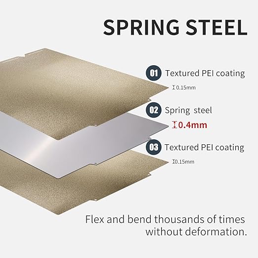 Upgraded PEI Build Plate for AOSEED X-Maker Joy, Double Sided Textured PEI Sheet Platform 128X128MM Premium Print Bed for AOSEED 3D Printer