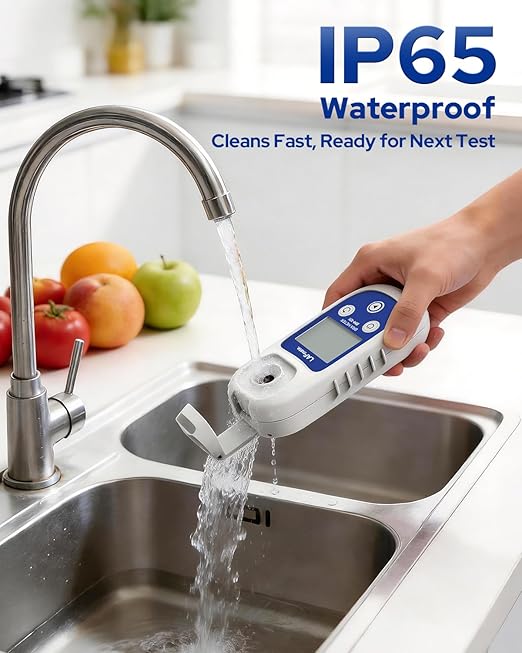 Brix Refractometer 0-95% ±0.2%, Digital Refractometer with ATC, IP65 Brix Meter for Honey,Juice, Wine & Home Brewing,BM-101