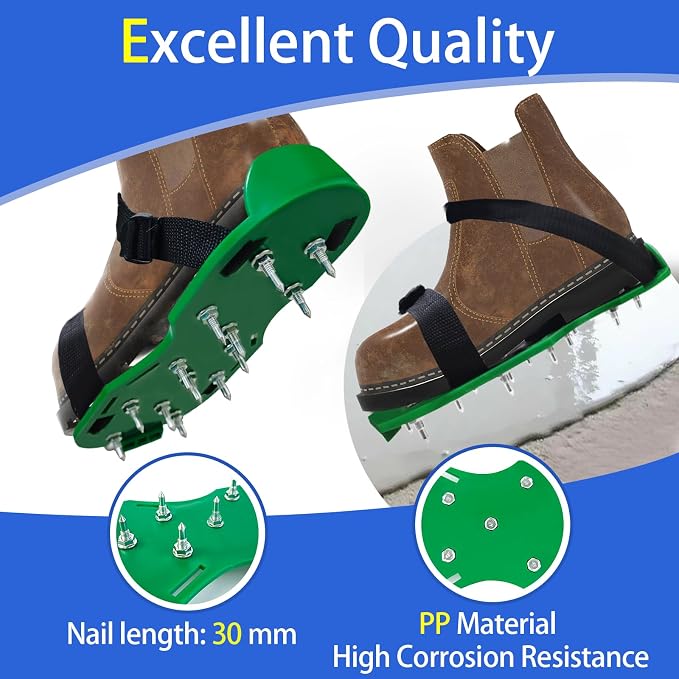 VKE Self Leveling Concrete Tools, Stainless Steel Epoxy Squeegee, Spiked Roller for Self Leveling 63 in Extension Pole, Epoxy Shoes, Epoxy Roller Easy to Clean, Rugged