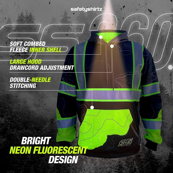 SafetyShirtz SS360 ANSI Class 3 Type R Graphic Hoodie