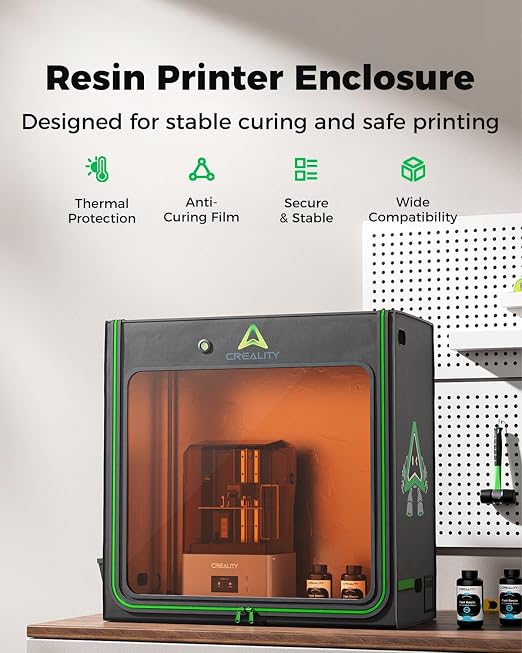 Creality Official Resin 3D Printer Enclosure with Fan Interface, 1000x500x1000mm Extra Large Space 3D Print Cover, Constant Temperature Dustproof Isolate Noise, Compatible with LCD Resin UV 3D Printer