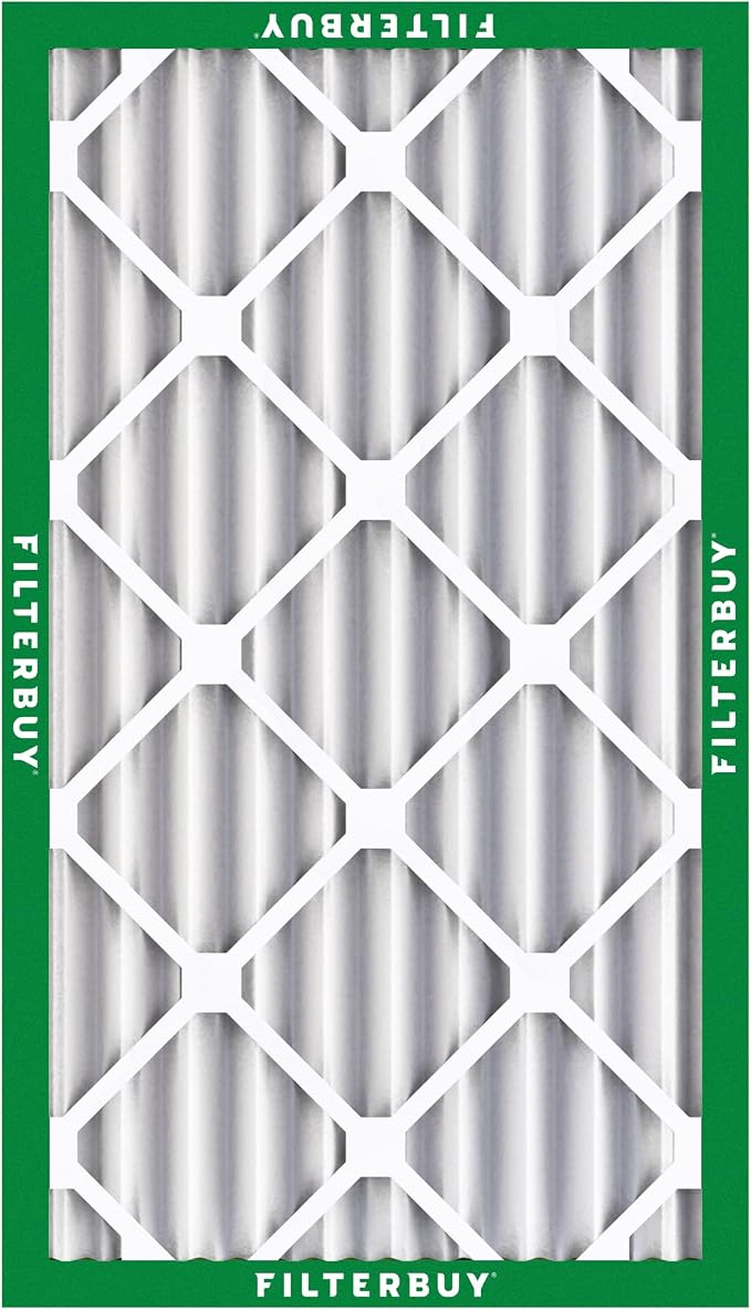 Filterbuy 14x25x4 Air Filter MERV 8 Essential Dust & Allergy Defense (6-Pack), Electrostatic Pleated HVAC AC Furnace Filters Replacement, Made in USA (Actual Size: 13.88 x 24.88 x 3.63)