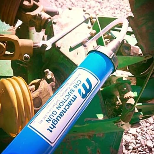 Macnaught C16 Heavy Duty Suction and Fill Gun with Cap. Draws 16oz per Pull. 10 Year Warranty Designed for Heavy Duty Shops