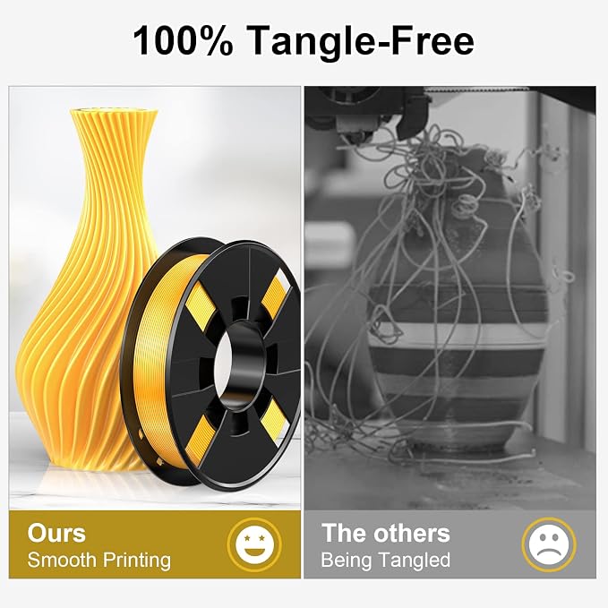 ENTINA 4 Colors Silk Shiny 3D Printer Filament Bundle, PLA Filament 1.75 mm for 3D Printers, Dimensional Accuracy +/- 0.02 mm, 200g x 4 Spools Set