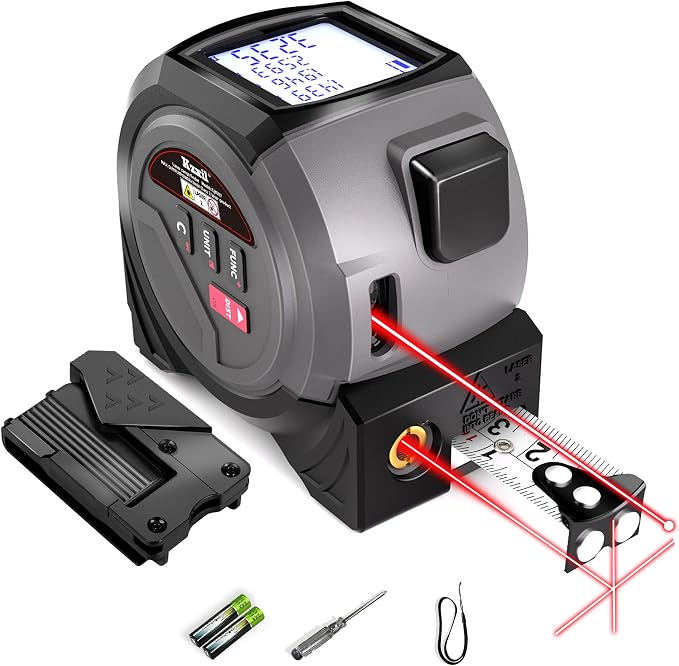 Laser Tape Measure 3 in 1 Laser Rangefinder Tape Measure
