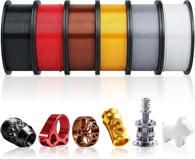 Pangda 3D Printer Filament Pla Bundle 1.75mm Multicolor, ±0.02mm Dimensional Accuracy, 3D Printing Filament for DIY Projects, Holiday Crafts(1.5 kg,Classic Color)