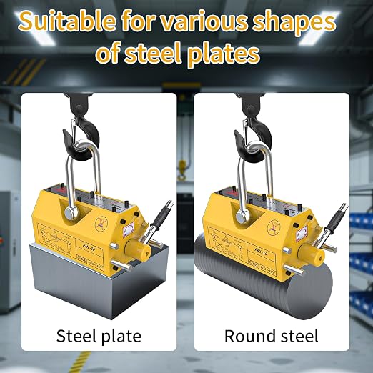 440 lb/200kg Magnetic Lifter, Permanent Magnetic Lifter with Release, for Lifting Plate Steel, Board, Used in Shop Crane, Hoist, Board