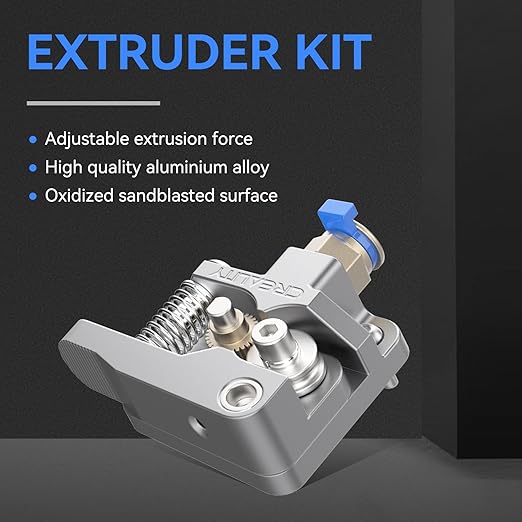 Creality 3D Printer Extruder Kit, Ajustable Extrusion Force, High Quality Metal Extruder Feeder Kit, for Ender-3/Ender-3 Pro/Ender-3S/Ender-3 V2/Ender-3 Max/CR-10/CR-10S (Grey)