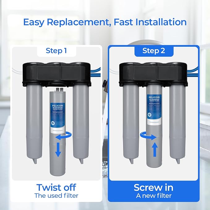 11 Platinum Pure RO Membrane Replacement Filter Cartridge – Compatible with DuPure Platinum Pure Reverse Osmosis (RO) Drinking Water System, Middle Stage Filter, 1-Pack