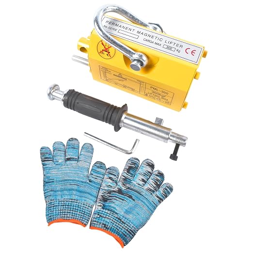 Permanent Magnetic Lifter Lifting Magnet 660 lbs/300 kg with Strong Neodymium Magnets for Hoist
