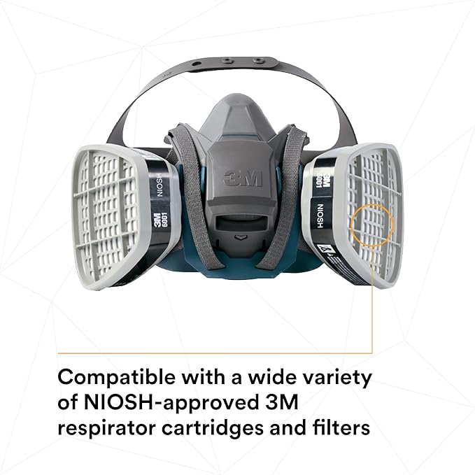 3M Rugged Comfort Quick Latch Half Facepiece Reusable Respirator