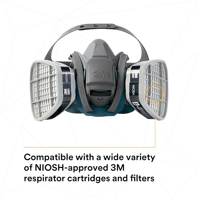 3M Rugged Comfort Quick Latch Half Facepiece Reusable Respirator
