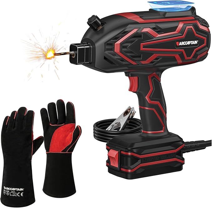 ARCCAPTAIN 140A Handheld Welder with FR 16inches Gloves