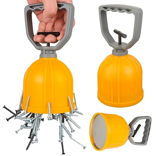 MUTUACTOR 1PCS Magnetic Pickup Tool with Release,Flexible Handhold Strong Magnets Tools for Sweepers,Quick Release Lifting Magnet with Handle for Collecting Dropped Nails/Screws Other Small Parts
