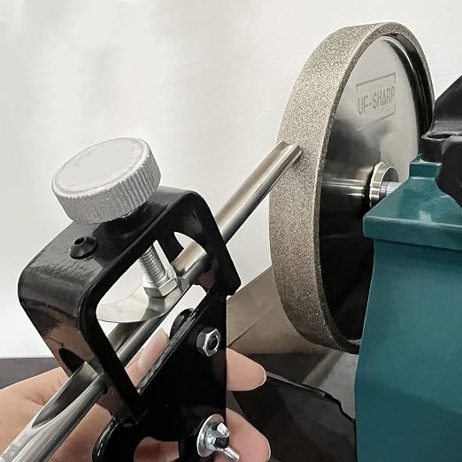 CBN Grinding Wheel 6 inch 1/2 Arbor 320 Grit, 6" Dia X 1" Wide for Sharpening Woodturning Tools、High Speed Steel Tools（320 Grit）