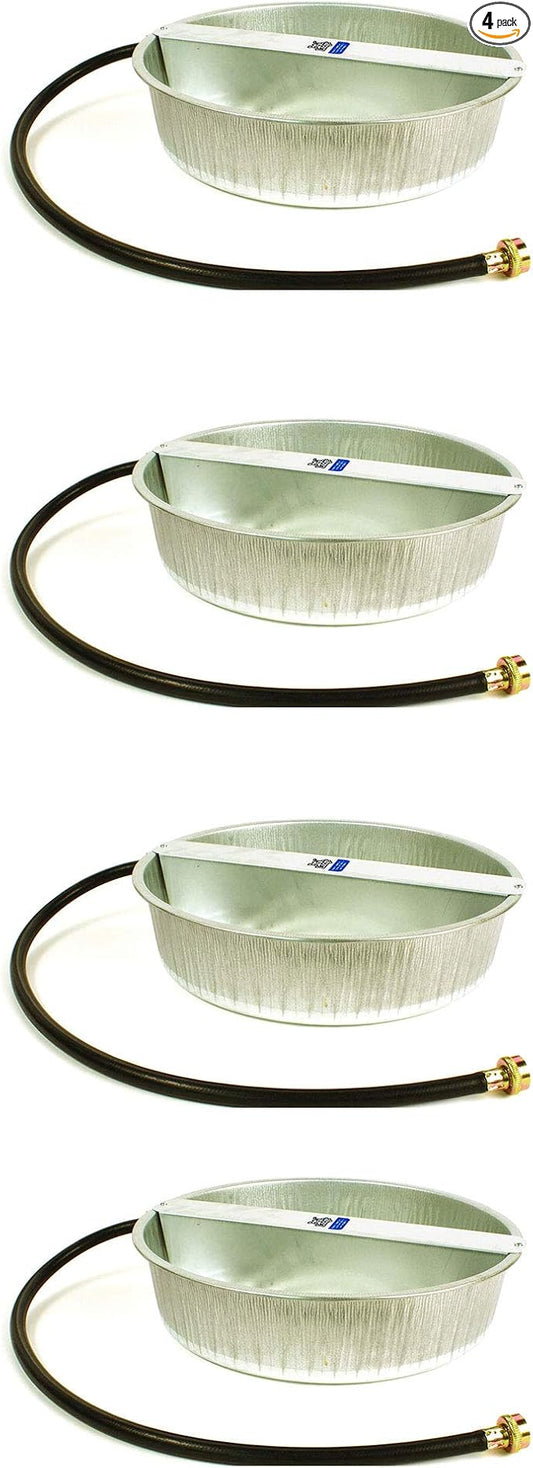 Little Giant PW13 13-Quart Capacity Rust Resistant Galvanized Steel Ever Full Pet Water Bowl Dish Attachable to Standard Hose (4 Pack)