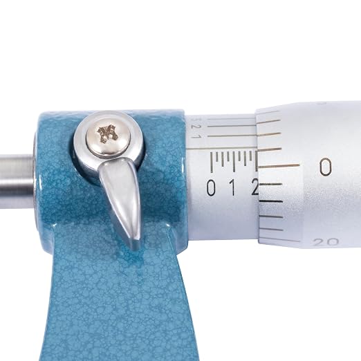 PEC Tools 5-6" Outside Micrometer | Industrial-Grade Precision Measuring Tool, Hardened Steel, High-Accuracy with Ratchet Stop, Carbide-Tipped Measuring Faces