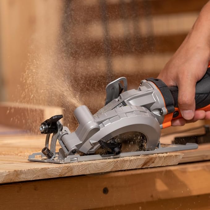 Power Mini Circular Saw,4-1/2" Saw 5.8A 3500RPM Cutting for Wood, Plastic