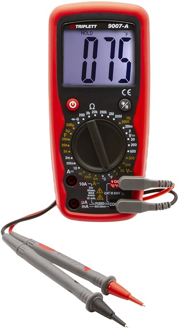 Triplett 9007A High Performance 2000 Count Digital Multimeter with Certificate of Calibration to NIST