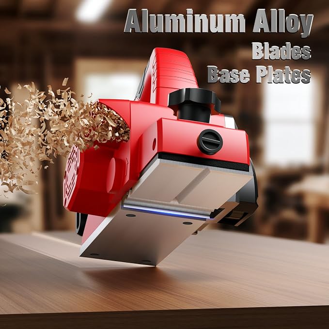 Cordless Planer for Milwaukee 18V MAX Battery, 3-1/4 Inch Power Planer with Brushless Motor, 30000CPM, 2mm Cut Depth, Wood Planer for Carpentry Home DIY Woodworking(No Battery)