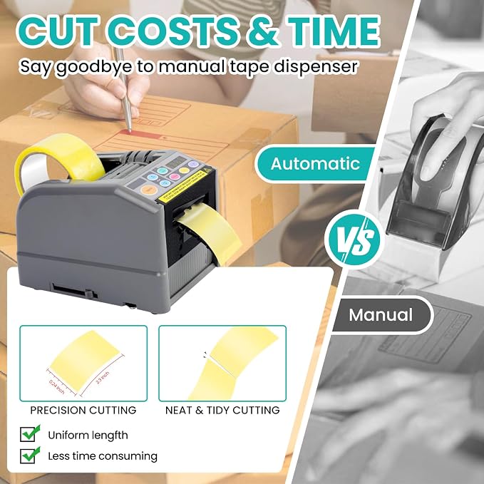 Ribbon Cutting Machine, Advanced 999mm Cut Length, Perfect for Shipping, Gift Wrapping, Schools, Restaurants, Businesses, & Home Use, Black
